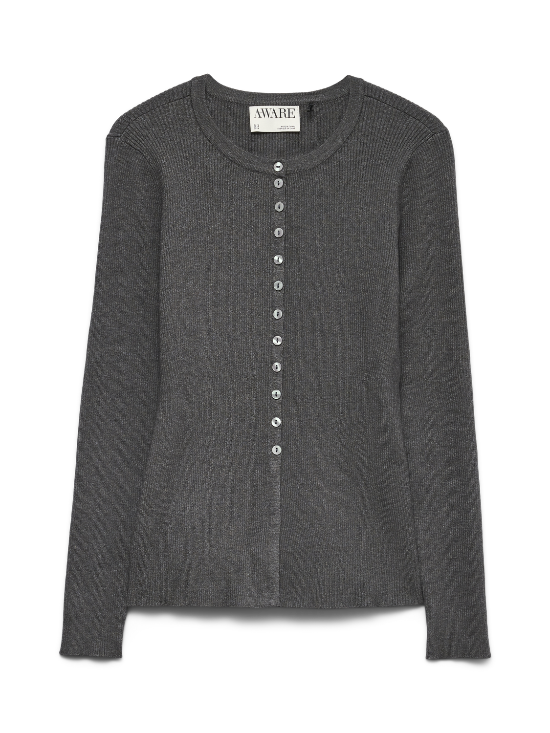 AWUKINO LONG-SLEEVE KNITTED CARDIGAN